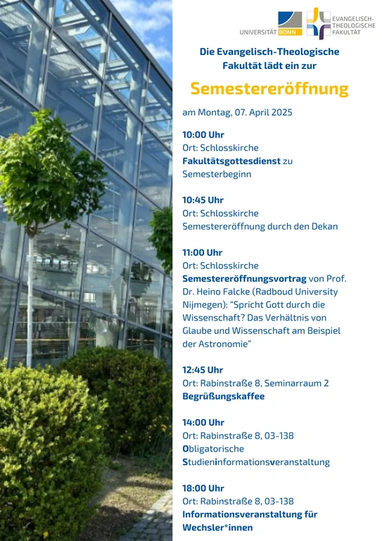 Plakat Semestereröffnung