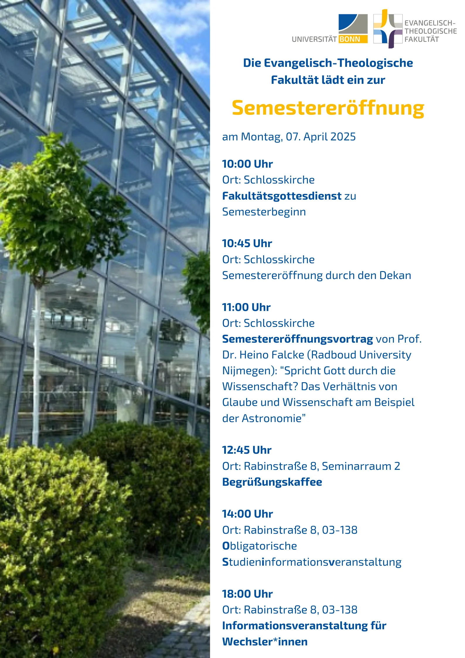 Plakat Semestereröffnung