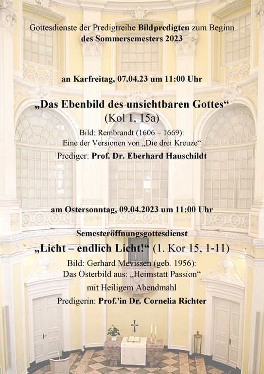 Plakat-Gottesdienste Semesteranfang 2023