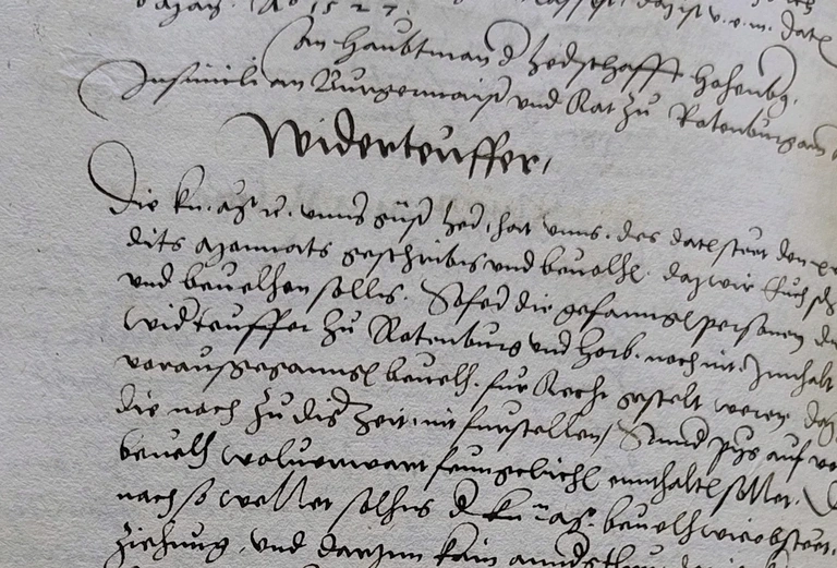 Ausschnitt aus einem Missivenbuch der oberösterreischen Regierung