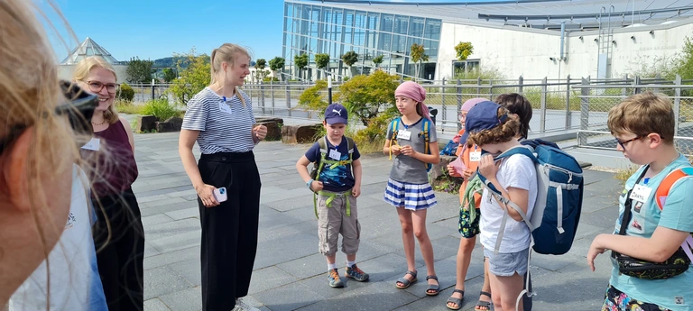Begrüßung auf der Dachterrasse