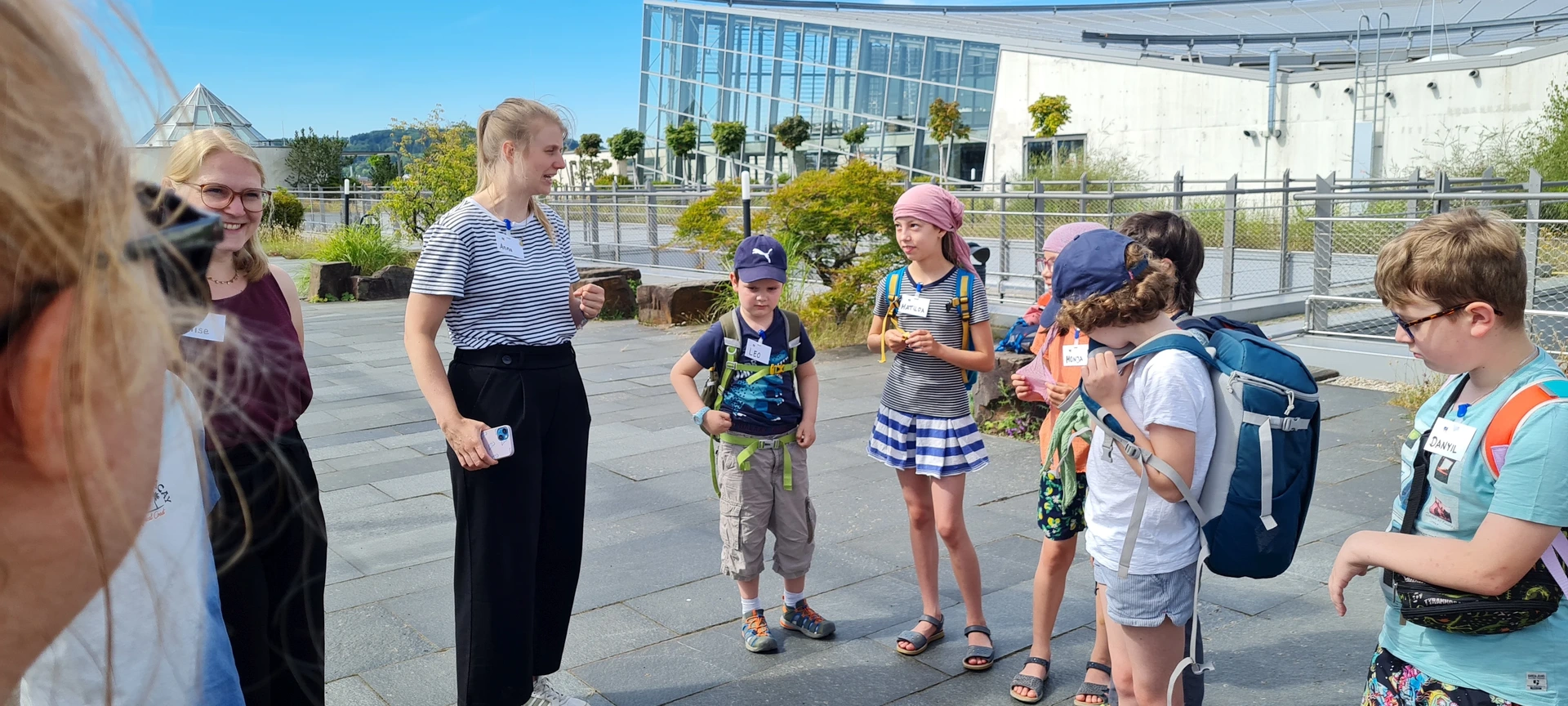 Begrüßung auf der Dachterrasse