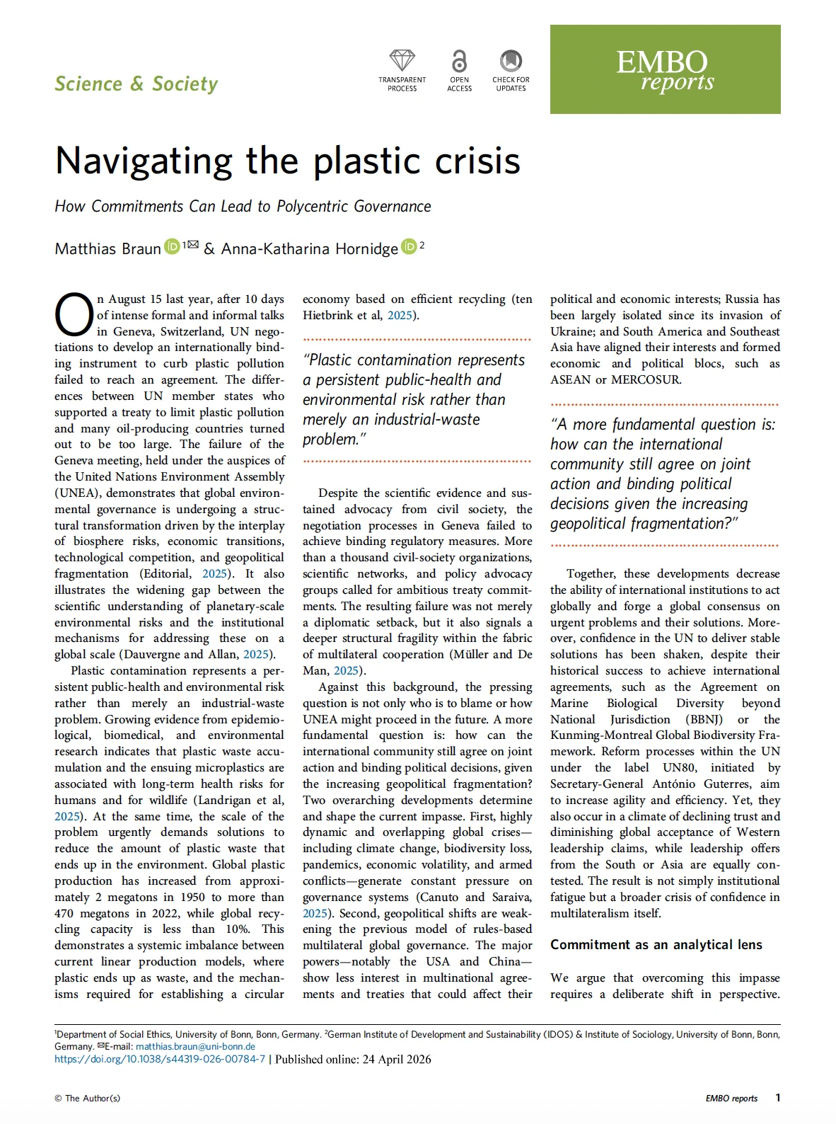 Navigating the plastic crisis