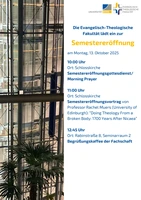 Plakat Semestereröffnung WiSe 2025/26