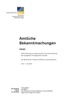 Dritte Ordnung zur Änderung der Promotionsordnung der Evangelisch-Theologischen Fakultät vom 7. Juli 2026