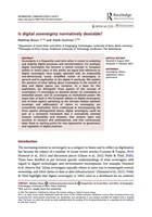 Is digital sovereignty normatively desirable?